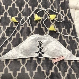 Victoria’s Secret White Bathing Suit Halter Top